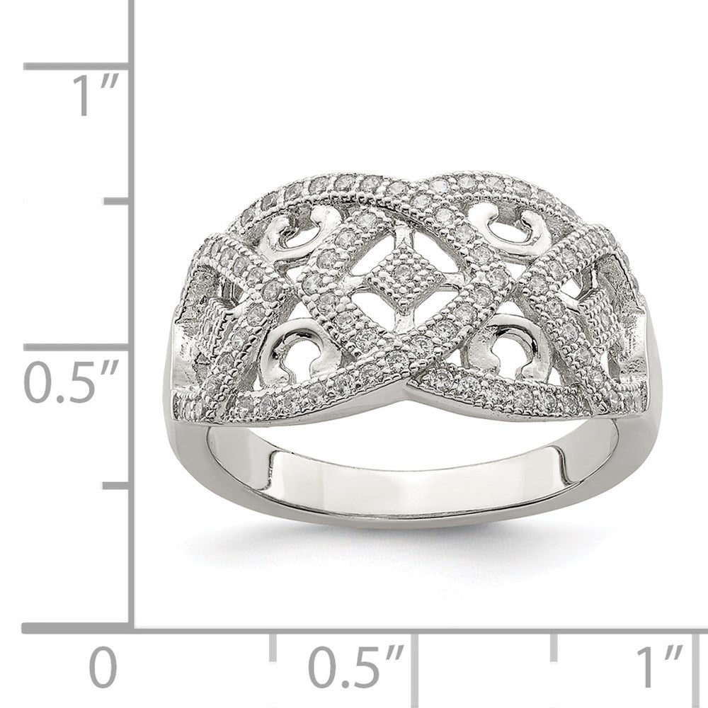 Sterlingsilber Mikro Pavé? mit Intricate Designs Ring