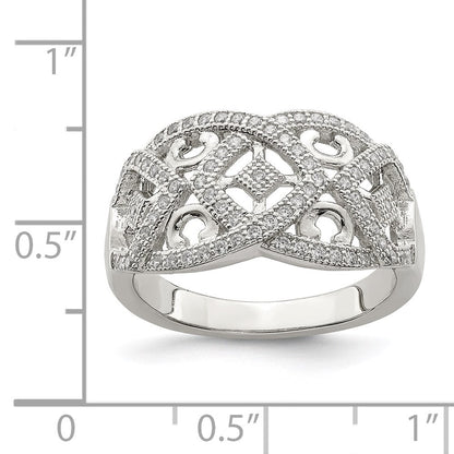 Sterlingsilber Mikro Pavé? mit Intricate Designs Ring