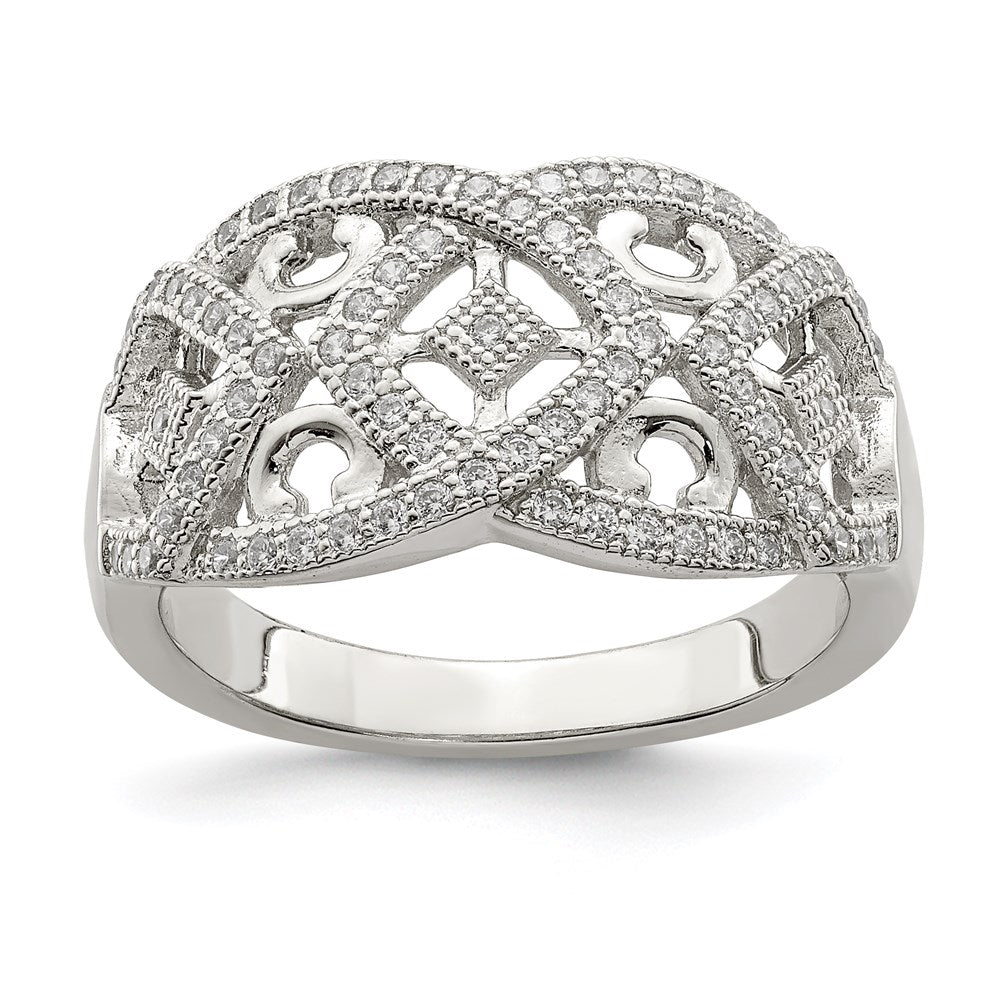 Sterlingsilber Mikro Pavé? mit Intricate Designs Ring