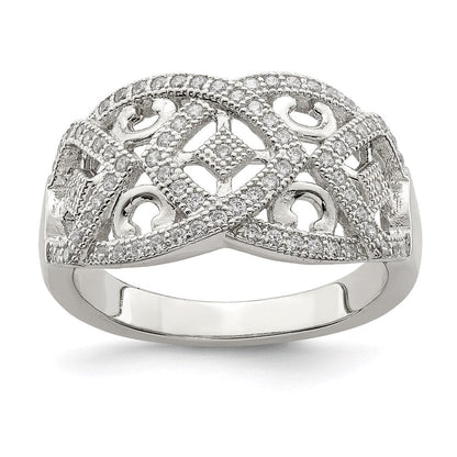 Sterlingsilber Mikro Pavé? mit Intricate Designs Ring