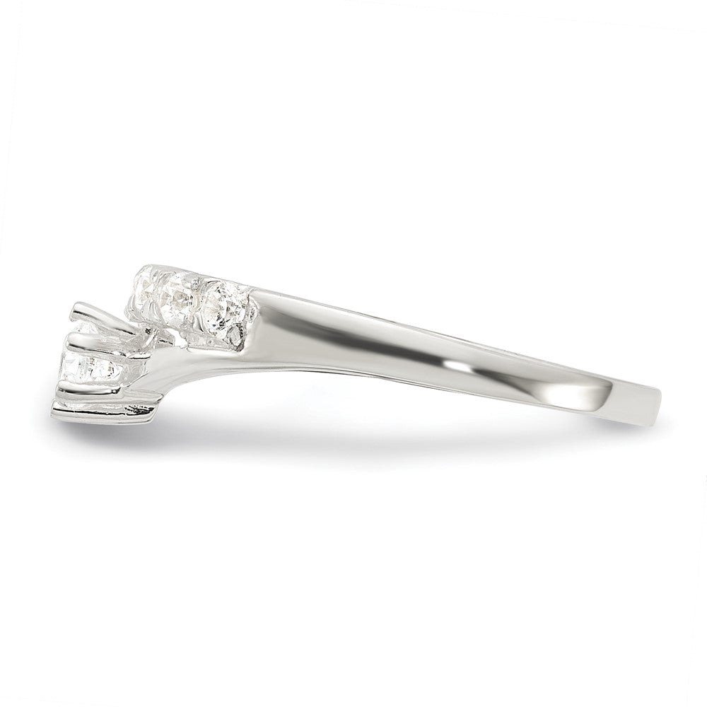 Sterlingsilber Reihe und Solitär Zirkonia Ring