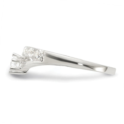Sterlingsilber Reihe und Solitär Zirkonia Ring
