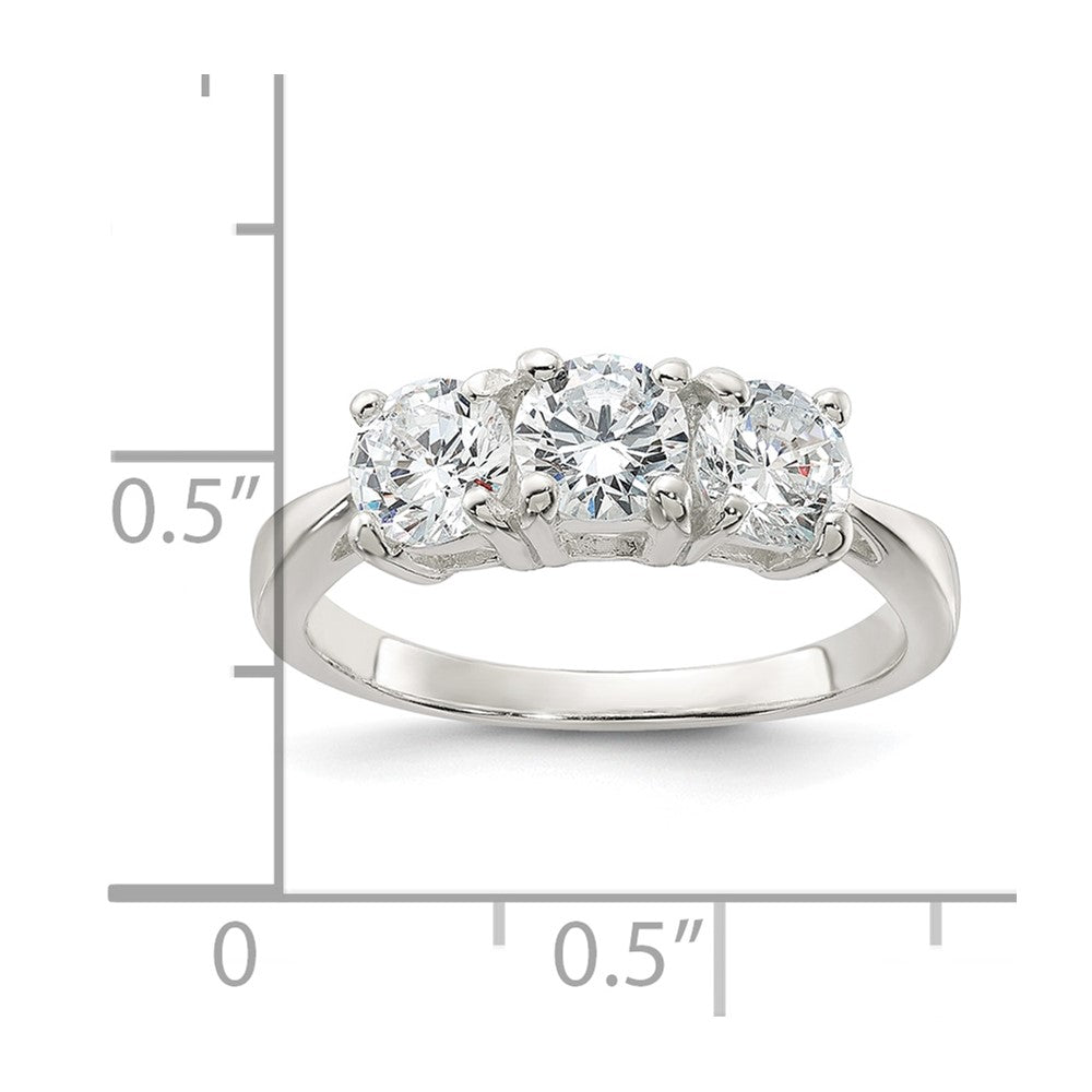 Sterlingsilber Zirkonia Ring (size 8 Nur)