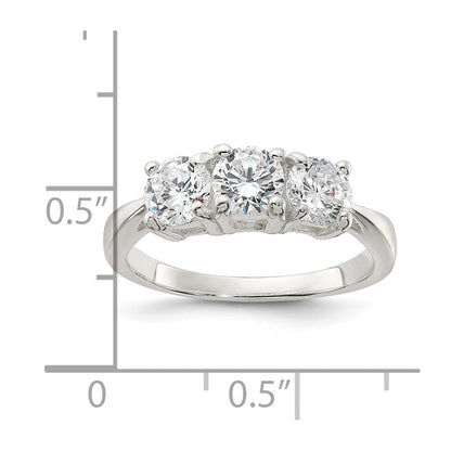 Sterlingsilber Zirkonia Ring (size 8 Nur)