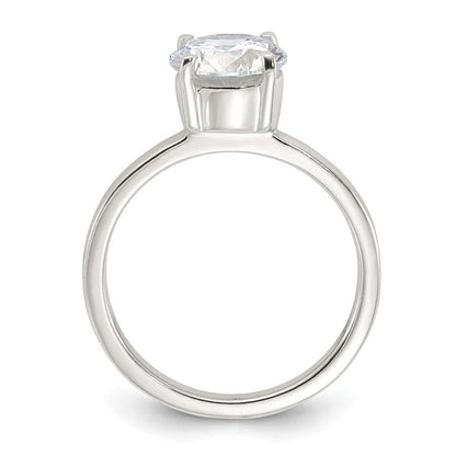 Sterlingsilber Poliert Zirkonia Ring