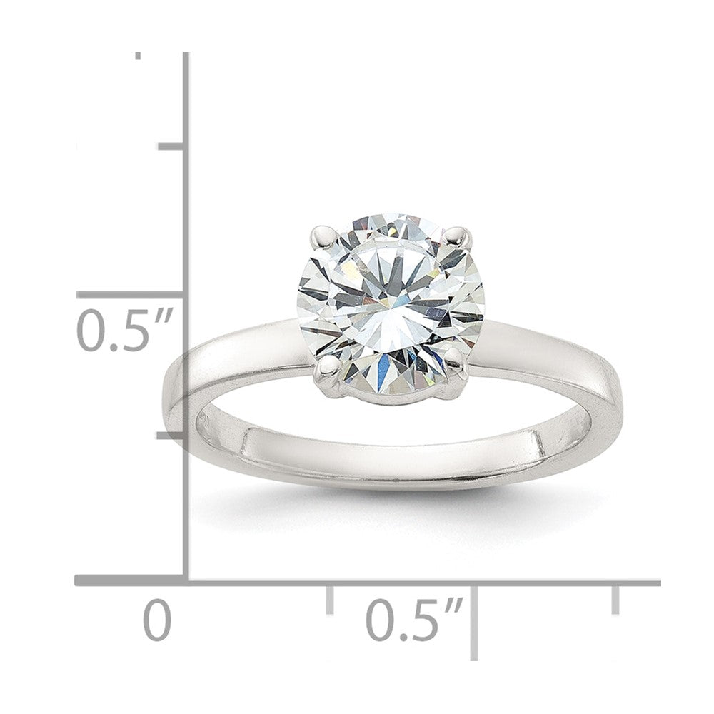 Sterlingsilber Poliert Zirkonia Ring