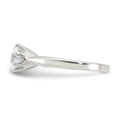 Sterlingsilber Poliert Zirkonia Ring