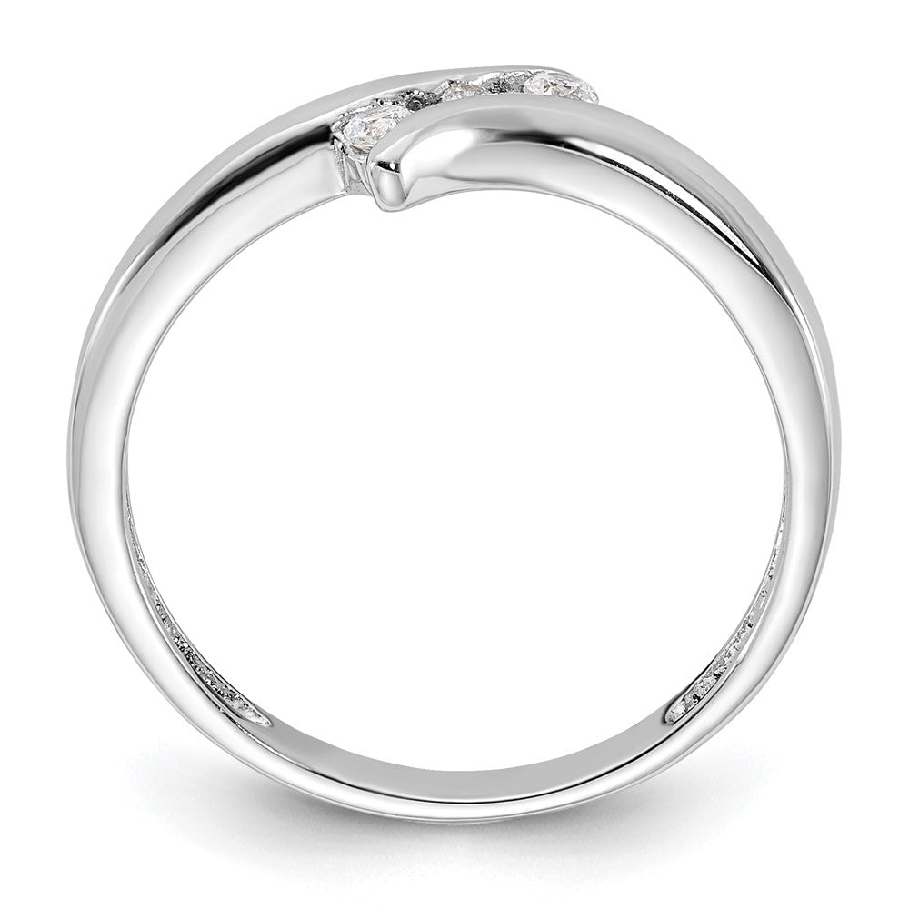 Sterlingsilber Rhodiniert Zirkonia Ring