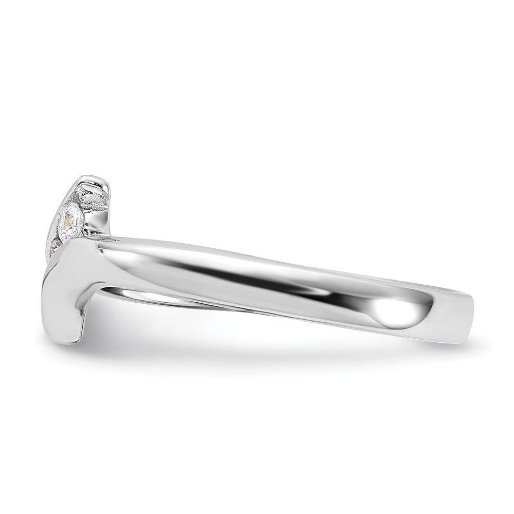 Sterlingsilber Rhodiniert Zirkonia Ring