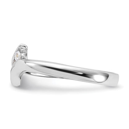 Sterlingsilber Rhodiniert Zirkonia Ring