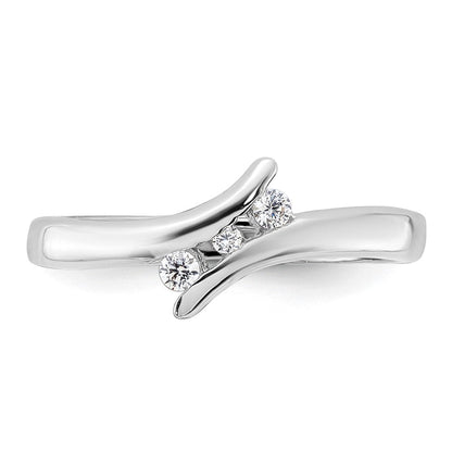 Sterlingsilber Rhodiniert Zirkonia Ring