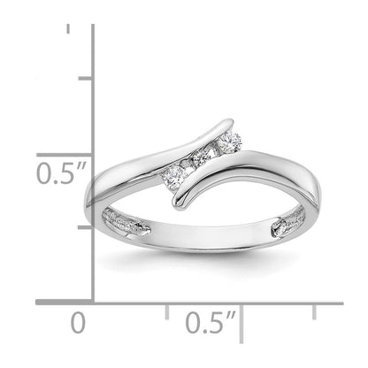 Sterlingsilber Rhodiniert Zirkonia Ring