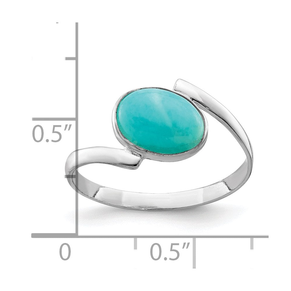 Sterlingsilber Oval Amazonite Ring