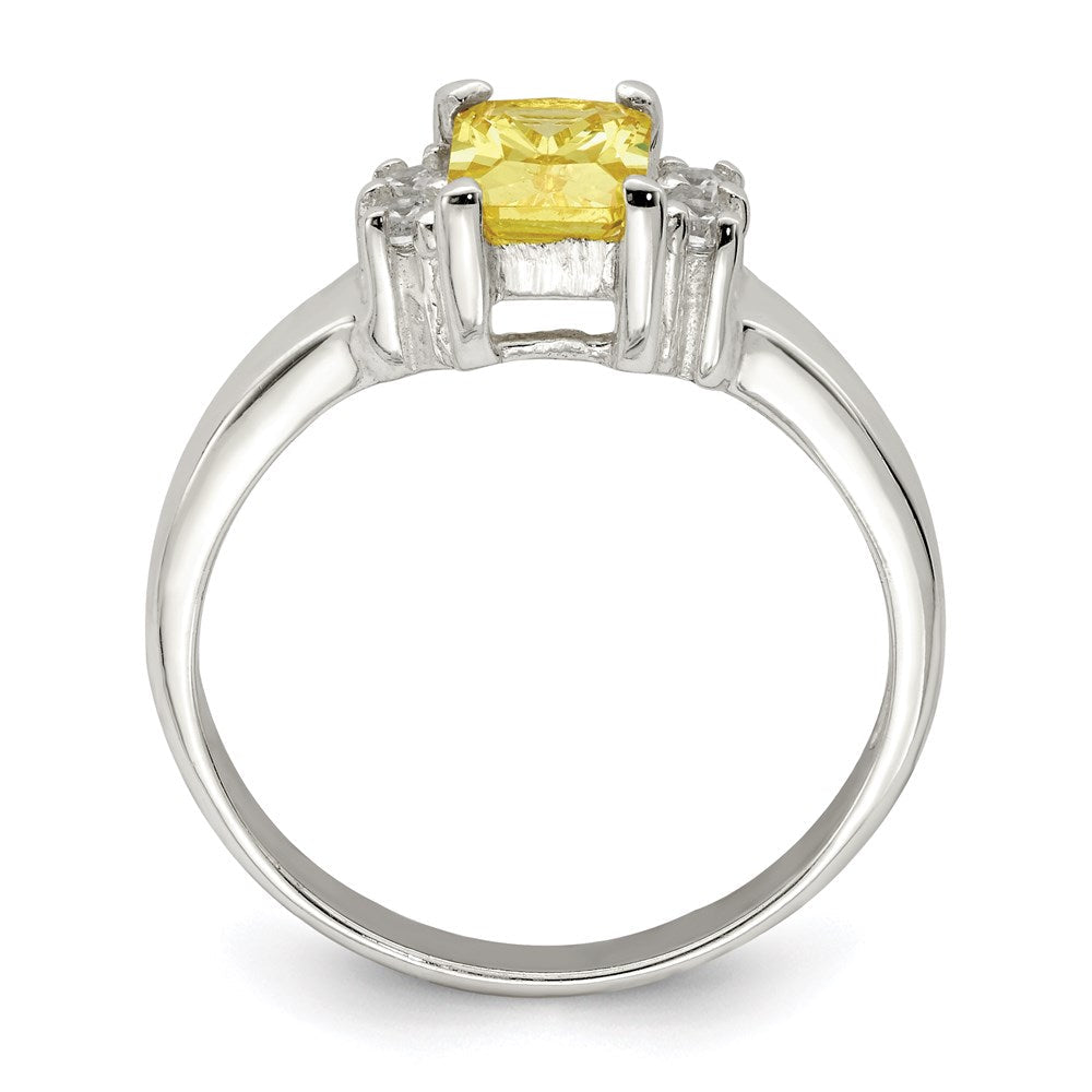 Sterlingsilber Gelb & Weiß Zirkonia Ring