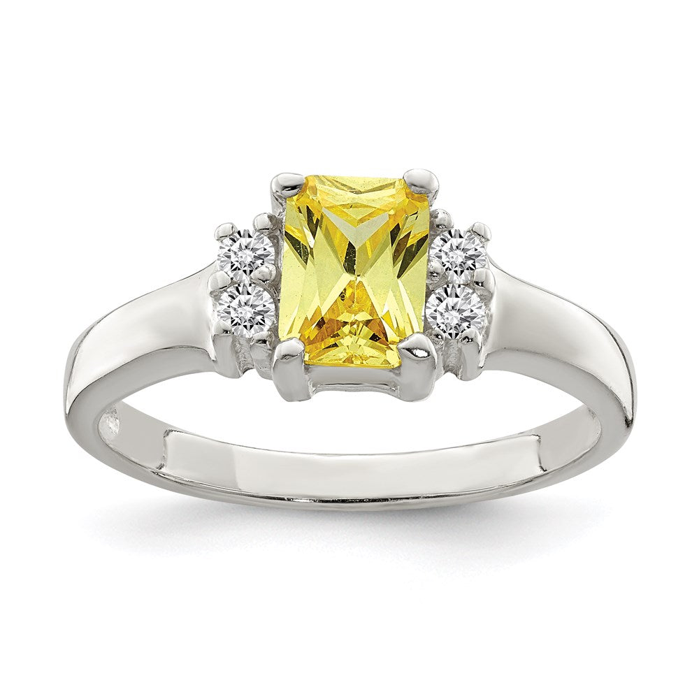 Sterlingsilber Gelb & Weiß Zirkonia Ring