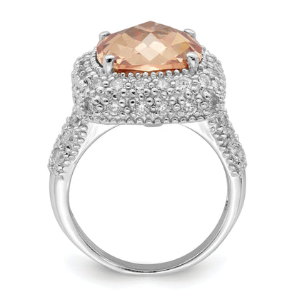 Sterlingsilber Champagne & Klar Zirkonia Ring
