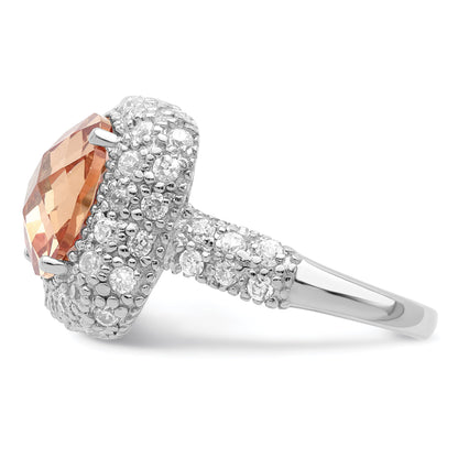 Sterlingsilber Champagne & Klar Zirkonia Ring