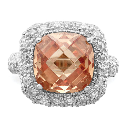 Sterlingsilber Champagne & Klar Zirkonia Ring