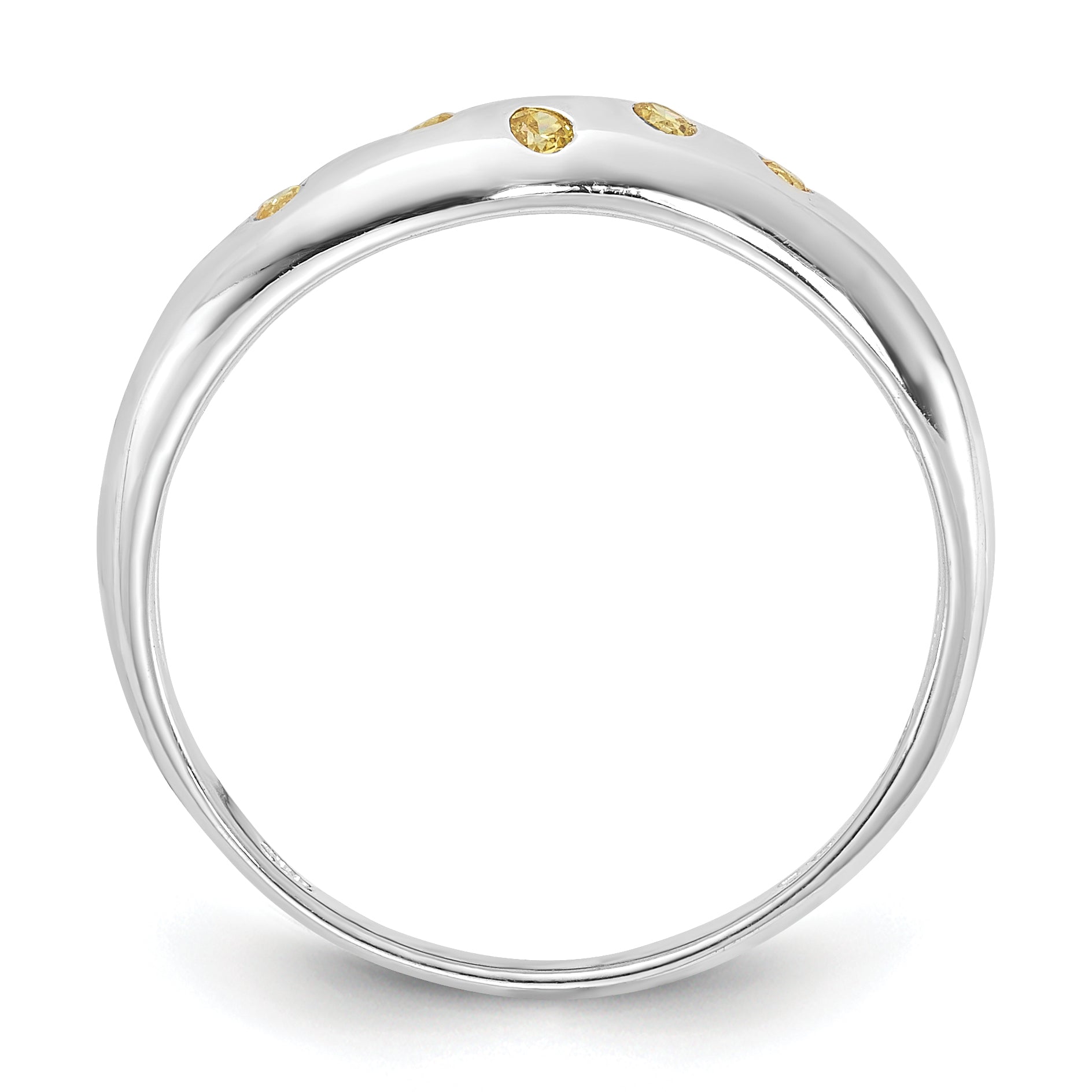 Sterlingsilber Gelb Zirkonia Ring