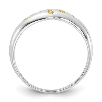 Sterlingsilber Gelb Zirkonia Ring