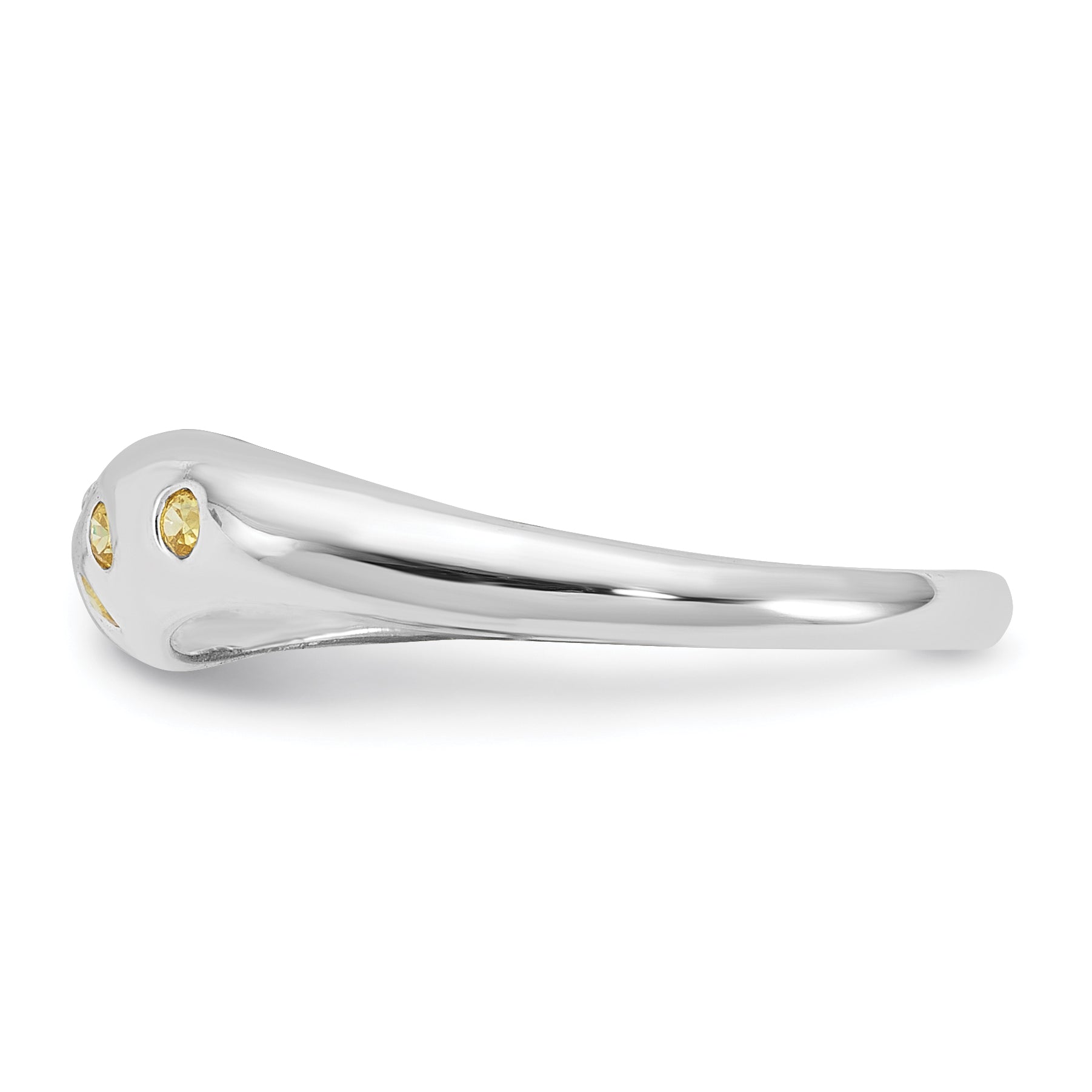 Sterlingsilber Gelb Zirkonia Ring