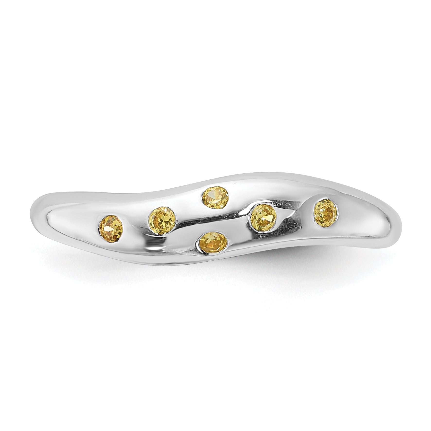 Sterlingsilber Gelb Zirkonia Ring