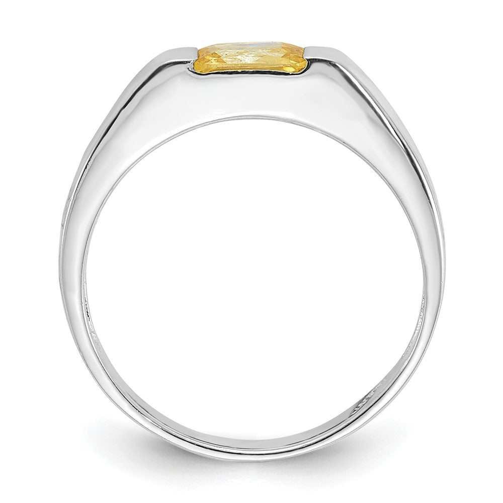 Sterlingsilber Gelb Zirkonia Ring