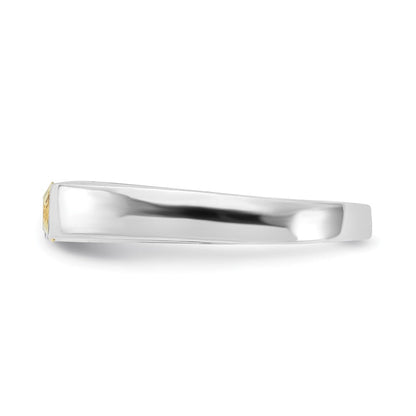 Sterlingsilber Gelb Zirkonia Ring