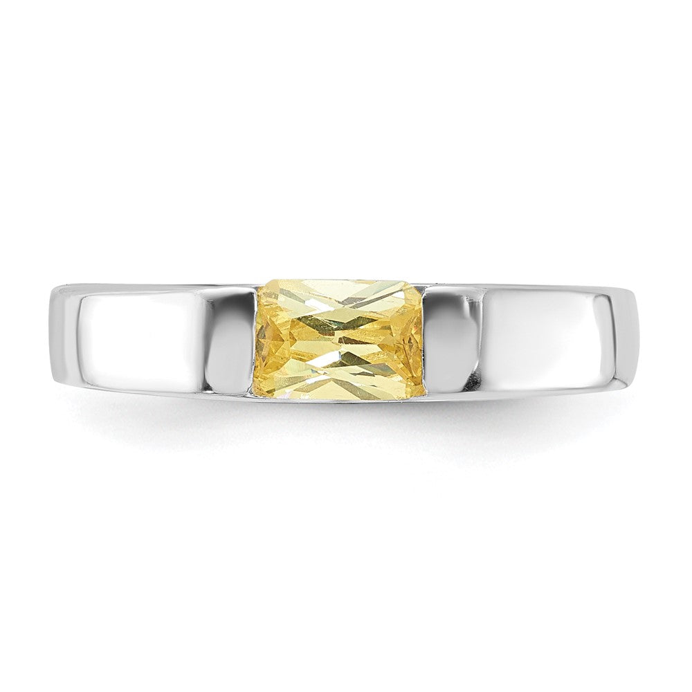 Sterlingsilber Gelb Zirkonia Ring