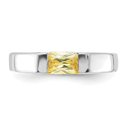 Sterlingsilber Gelb Zirkonia Ring