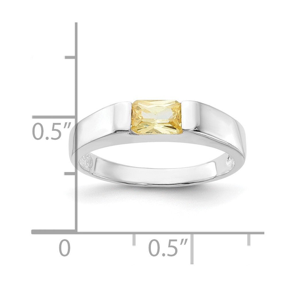 Sterlingsilber Gelb Zirkonia Ring
