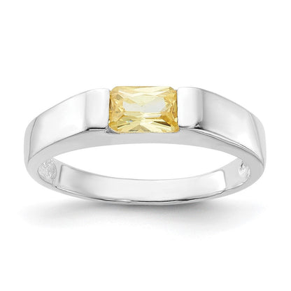 Sterlingsilber Gelb Zirkonia Ring