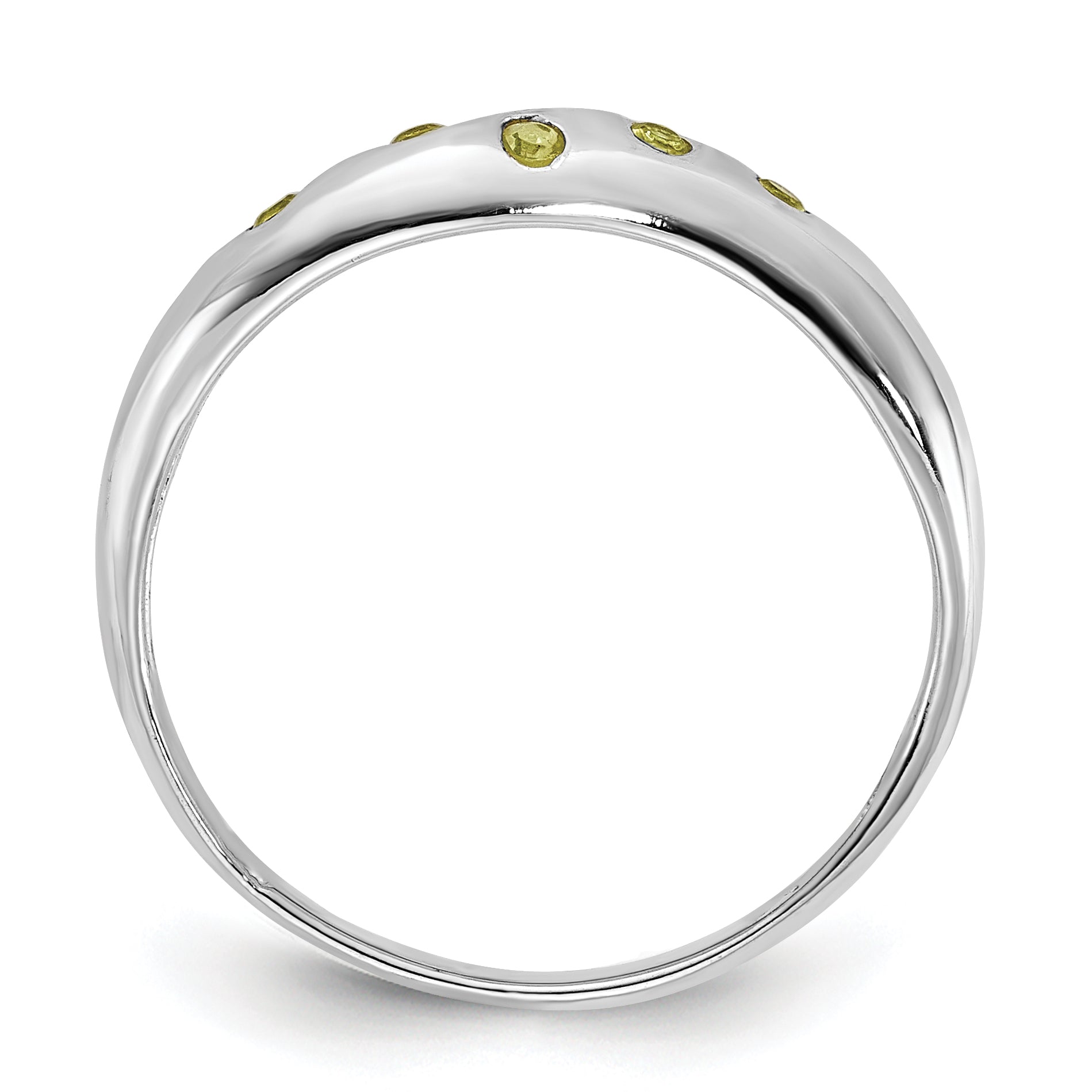 Sterlingsilber Lime Grün Zirkonia Ring