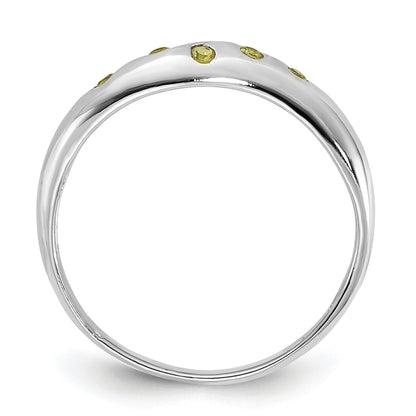 Sterlingsilber Lime Grün Zirkonia Ring