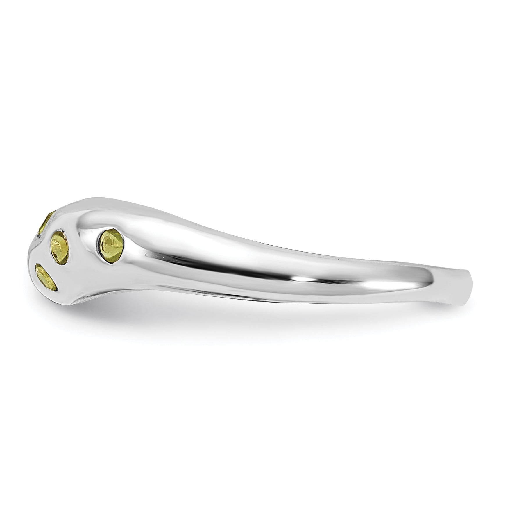 Sterlingsilber Lime Grün Zirkonia Ring
