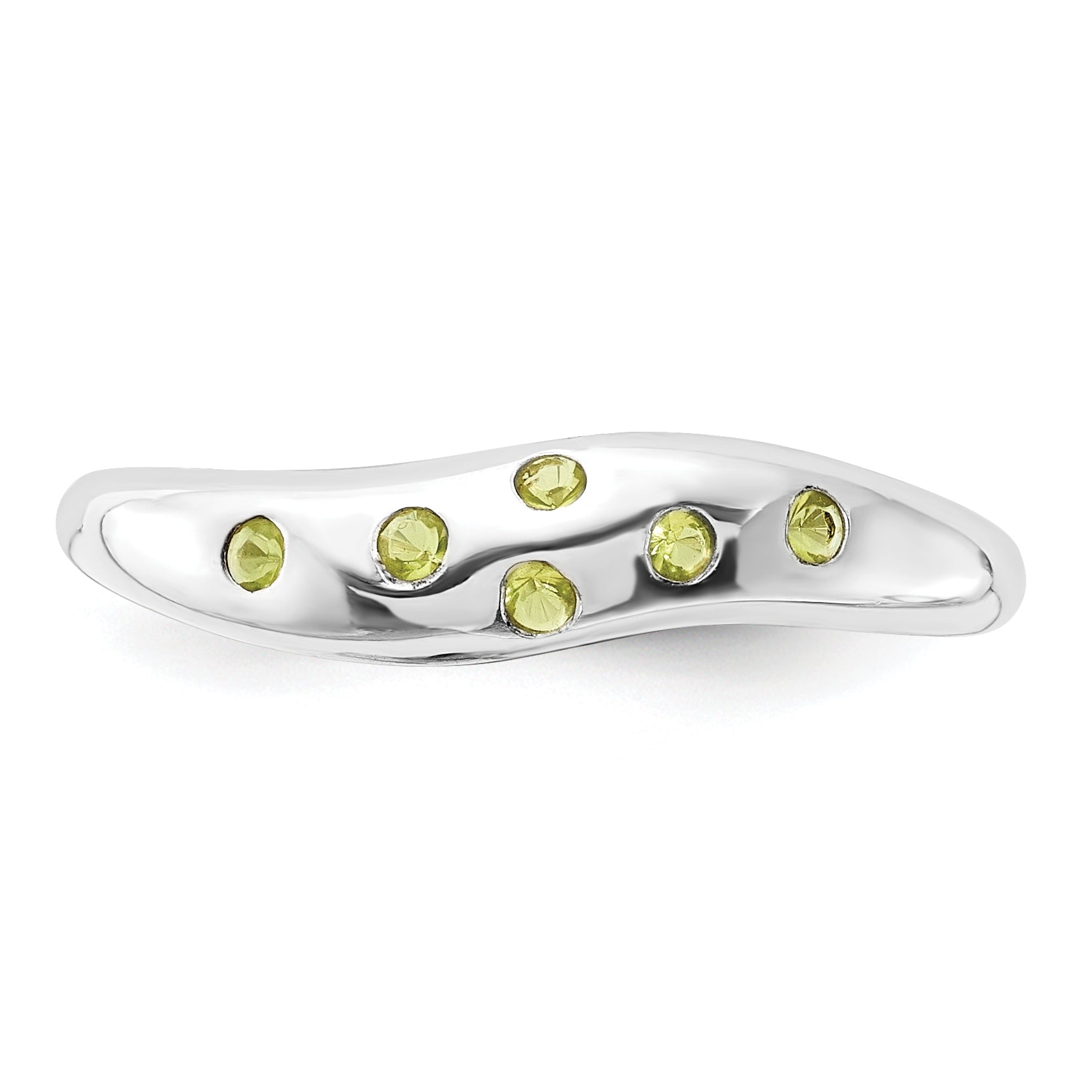 Sterlingsilber Lime Grün Zirkonia Ring