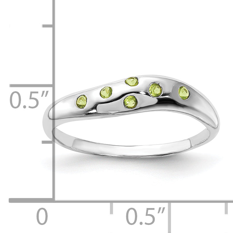 Sterlingsilber Lime Grün Zirkonia Ring