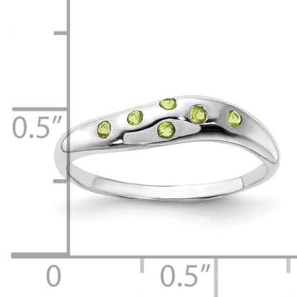 Sterlingsilber Lime Grün Zirkonia Ring
