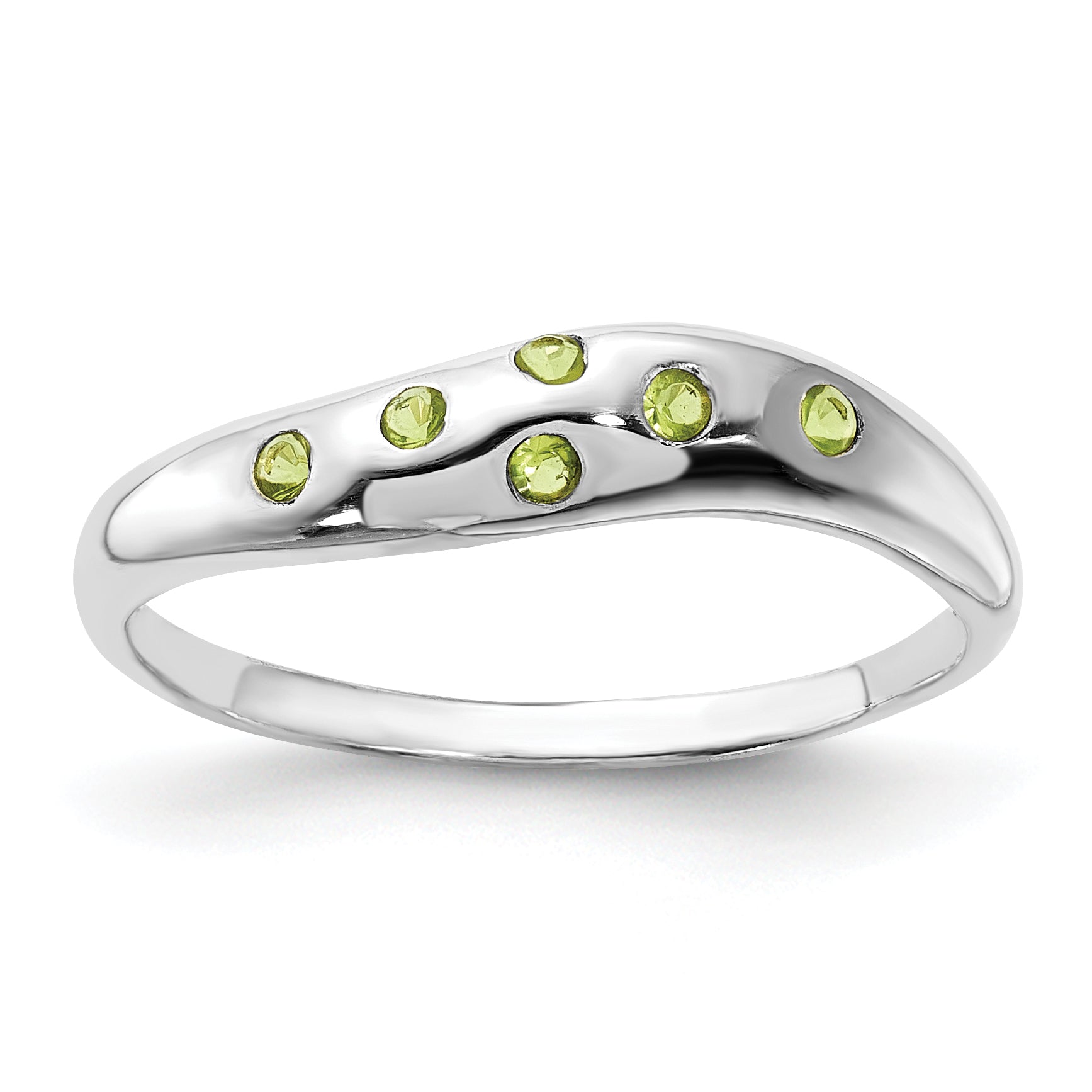 Sterlingsilber Lime Grün Zirkonia Ring