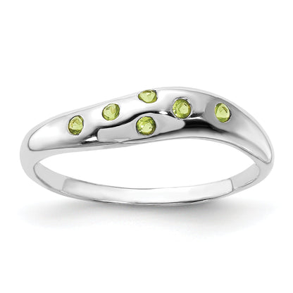 Sterlingsilber Lime Grün Zirkonia Ring