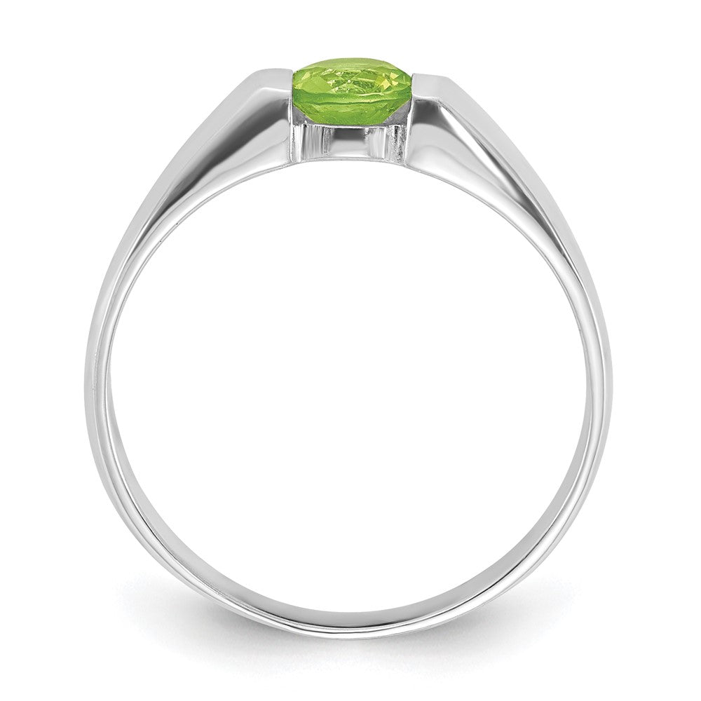 Sterlingsilber Lime Grün Rund Zirkonia Ring (size 7 Nur)