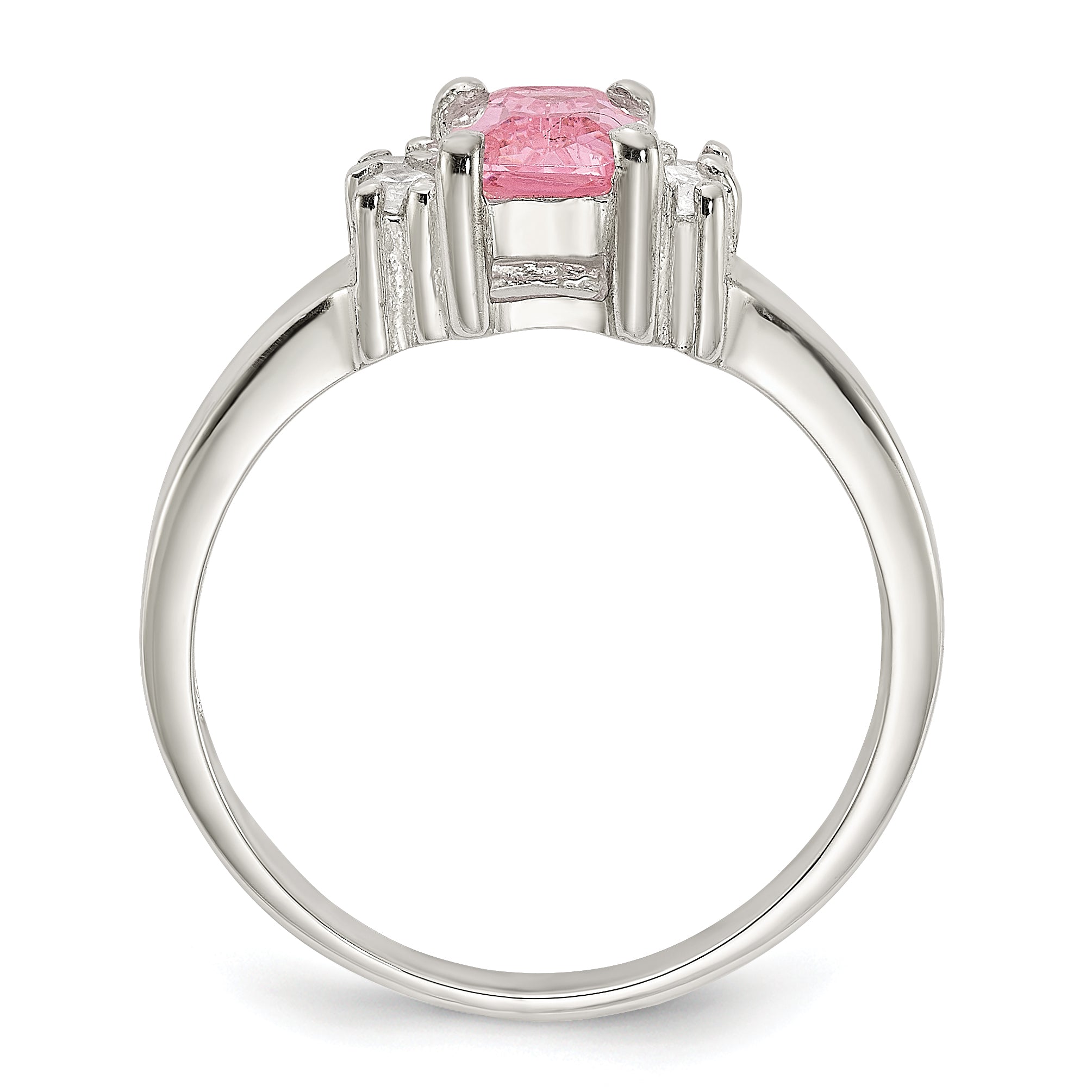 Sterlingsilber Rosa & Weiß Zirkonia Ring