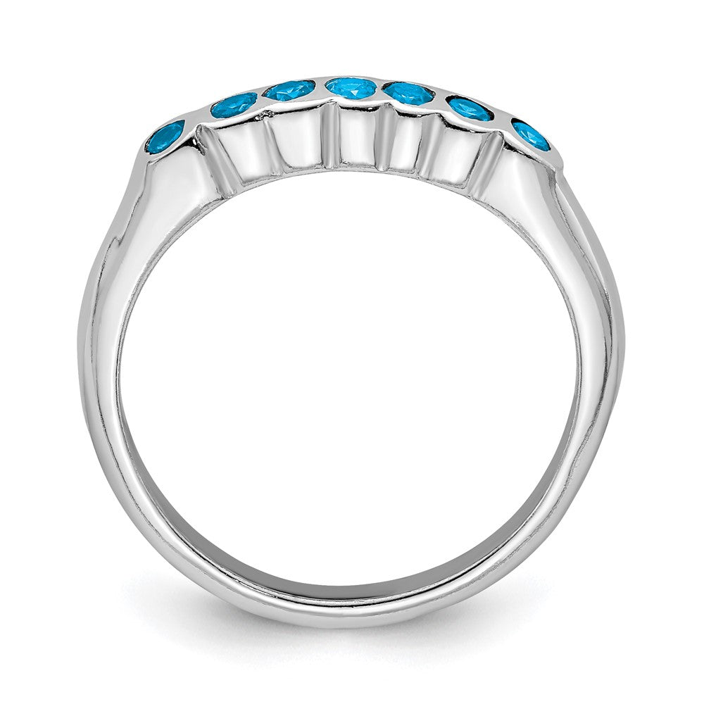 Sterlingsilber Blautopas Ring