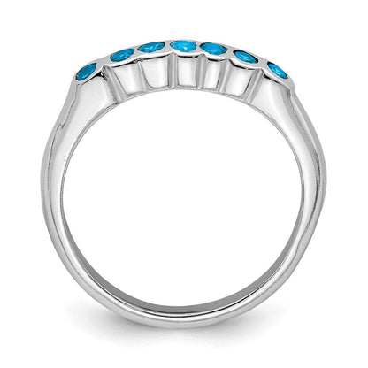 Sterlingsilber Blautopas Ring