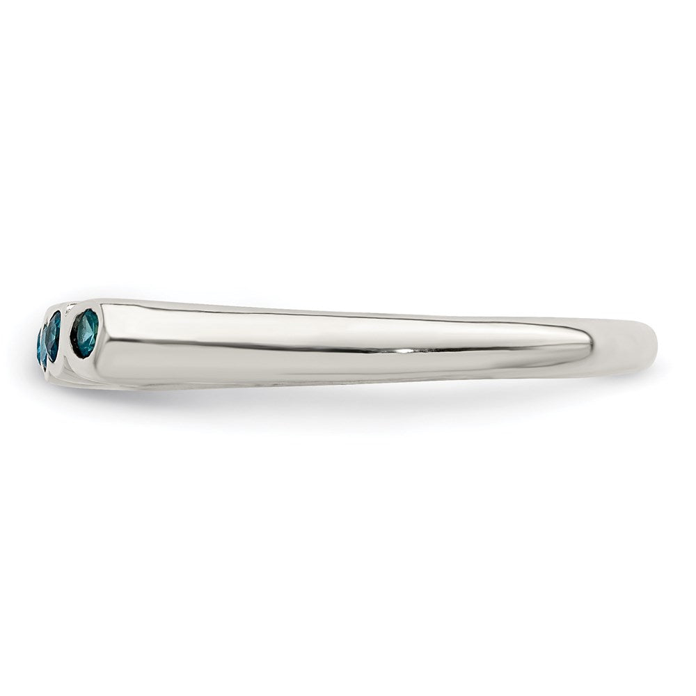 Sterlingsilber Blautopas Ring
