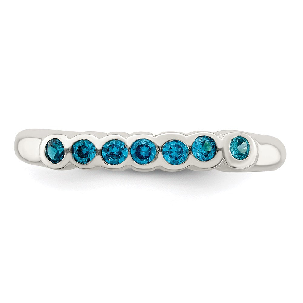 Sterlingsilber Blautopas Ring