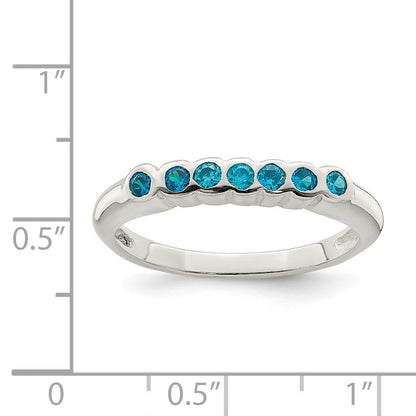 Sterlingsilber Blautopas Ring