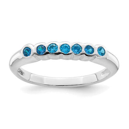 Sterlingsilber Blautopas Ring