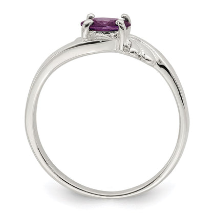 Sterlingsilber Lila Oval Zirkonia Ring