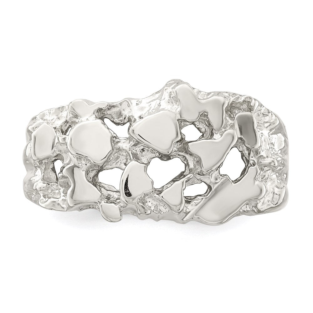 Sterlingsilber Herren Nugget Ring